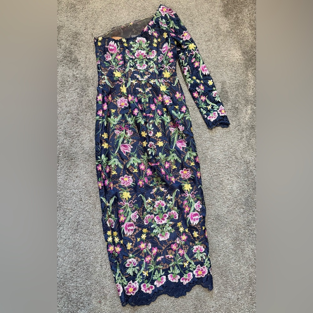 Marchesa Notte NEW Alexis Floral Embroidered Midi Dress Size XS $795.00 - Picture 16 of 16